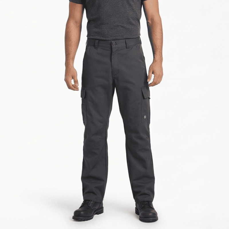 Pantalón de trabajo cargo gabardina cintura elásticada - 1