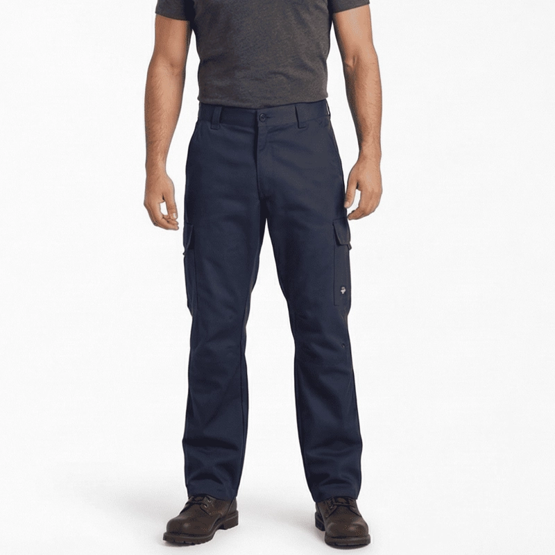 Pantalón de trabajo cargo gabardina cintura elásticada - 1
