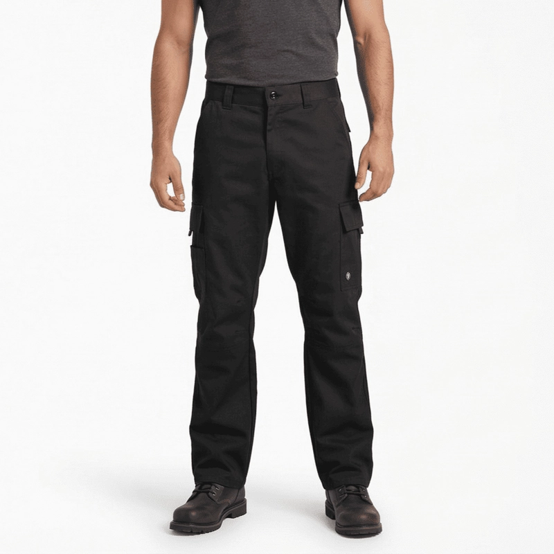 Pantalón de trabajo cargo gabardina cintura elásticada - 1