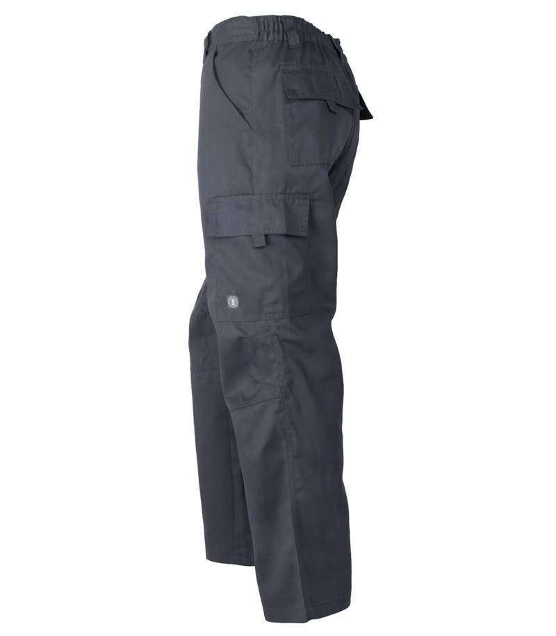 Pantalón de trabajo cargo gabardina cintura elásticada - 3
