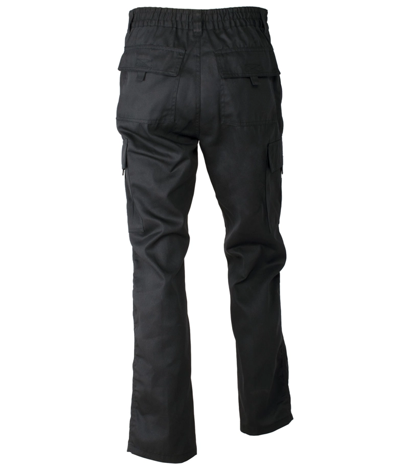 Pantalón de trabajo cargo gabardina cintura elásticada - 3