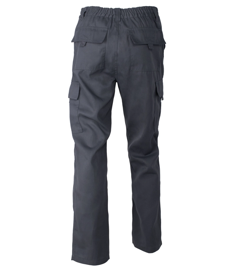 Pantalón de trabajo cargo gabardina cintura elásticada - 4