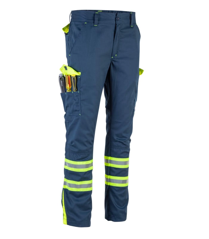 Pantalón cargo gabardina reflectante con cintura elástica - 2