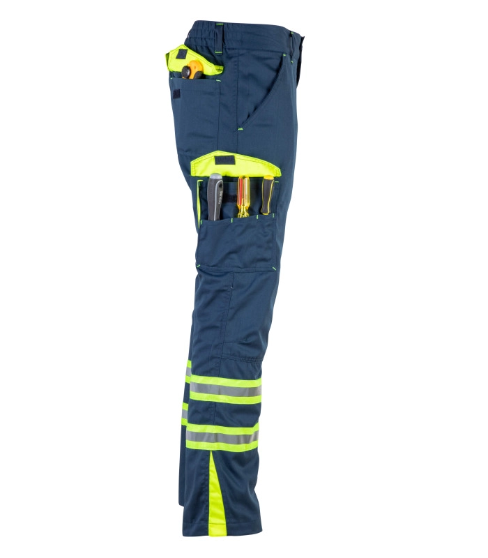 Pantalón cargo gabardina reflectante con cintura elástica - 3