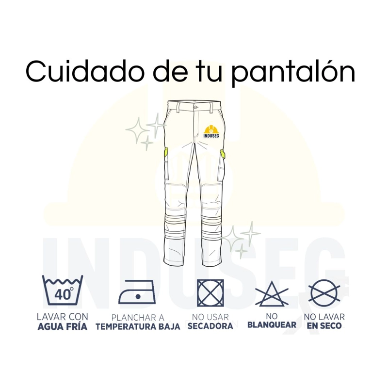 Pantalón cargo gabardina reflectante con cintura elástica - 9