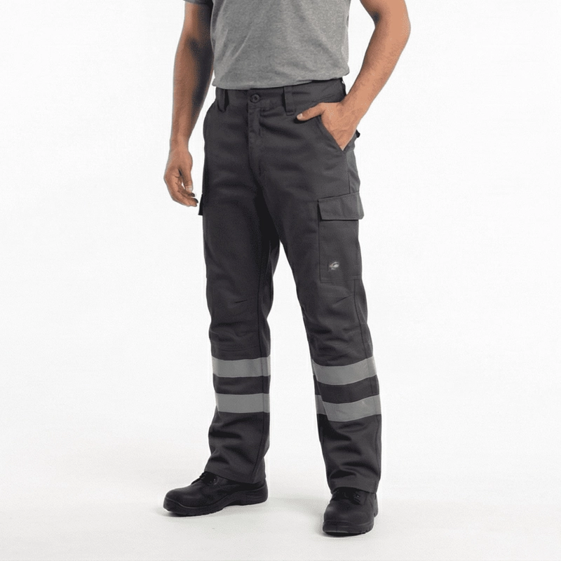 Pantalón Cargo Gabardina Con Cinta Reflectante Hombre - 1