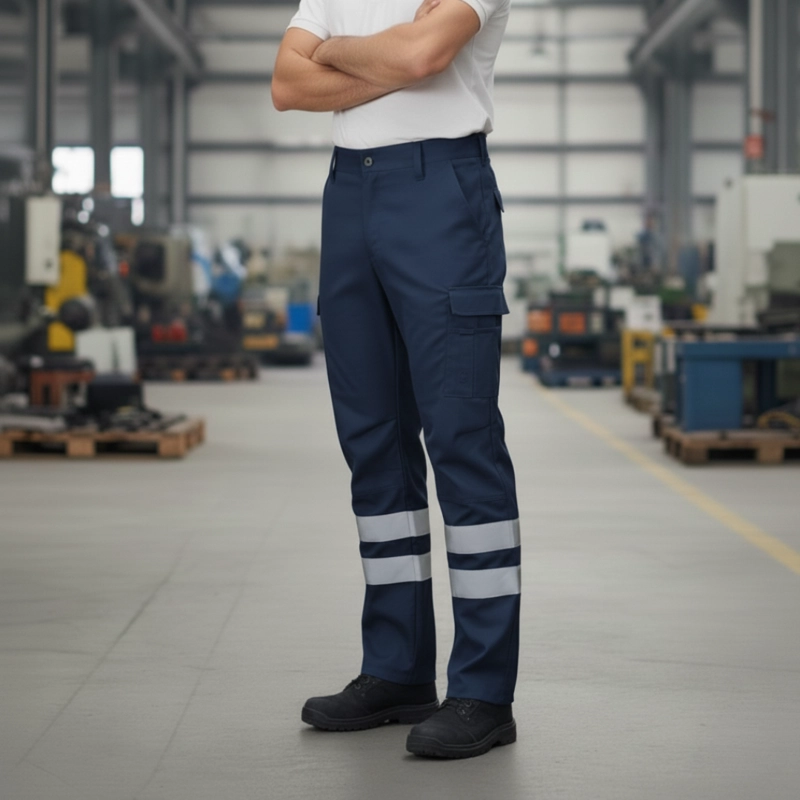 Pantalón Cargo Gabardina Con Cinta Reflectante Hombre - 2
