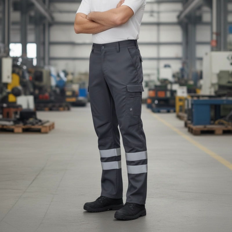 Pantalón Cargo Gabardina Con Cinta Reflectante Hombre - 2