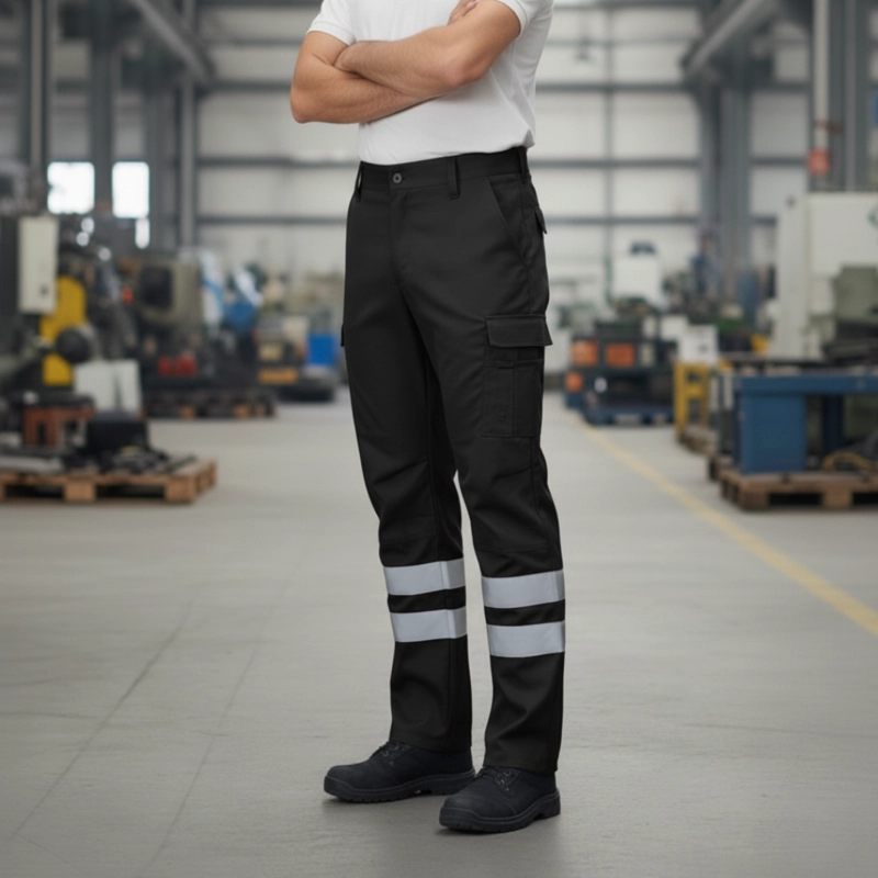 Pantalón Cargo Gabardina Con Cinta Reflectante Hombre - 2