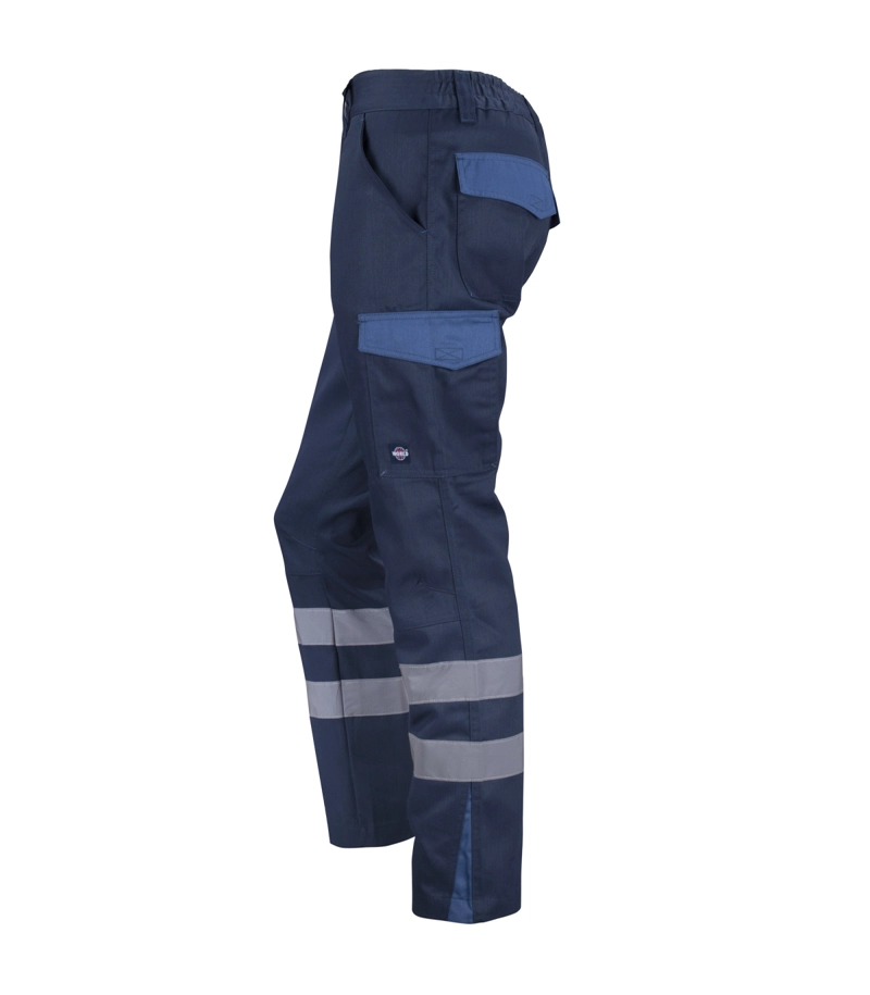 Pantalón Cargo Reflectante Bicolor Hombre Gabardina Trabajo - 3