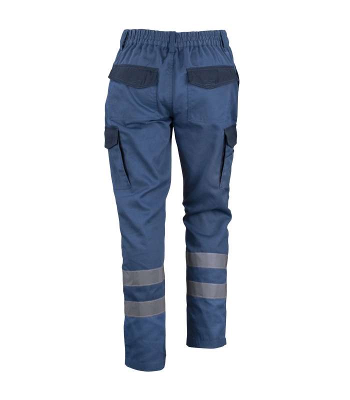 Pantalón Cargo Reflectante Bicolor Hombre Gabardina Trabajo - 4