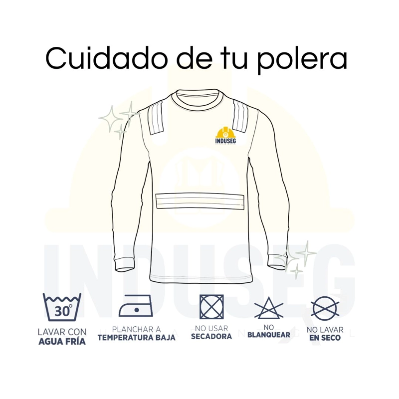 Polera Híbrida Reflectante Manga Larga Alta Visibilidad UPF - 5