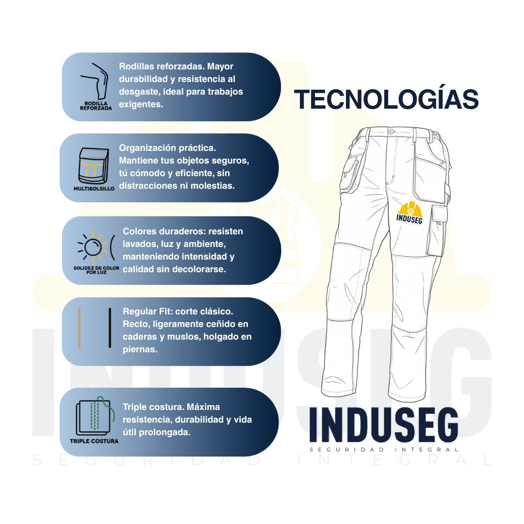 Pantalón Actium Canvas Hombre Triple Costura Reforzada - 7