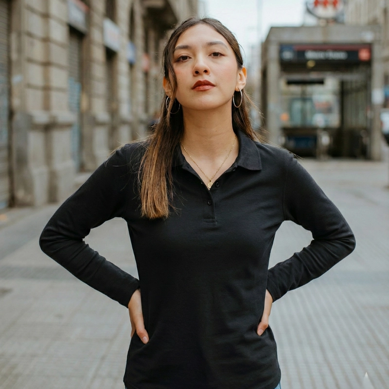 Polera Polo DryFresh Mujer Manga Larga UV50+ Secado Rápido - 1