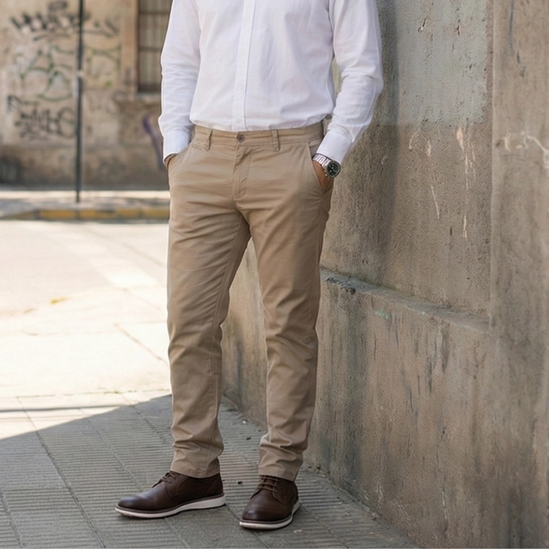Pantalón Hombre Classic Gabardina Regular Trabajo Ejecutivo - 1