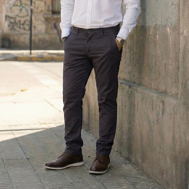 Pantalón Hombre Classic Gabardina Regular Trabajo Ejecutivo - 1
