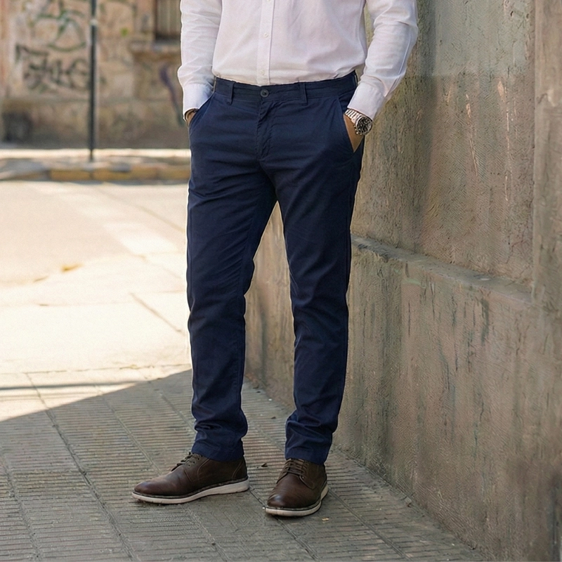 Pantalón Hombre Classic Gabardina Regular Trabajo Ejecutivo - 1