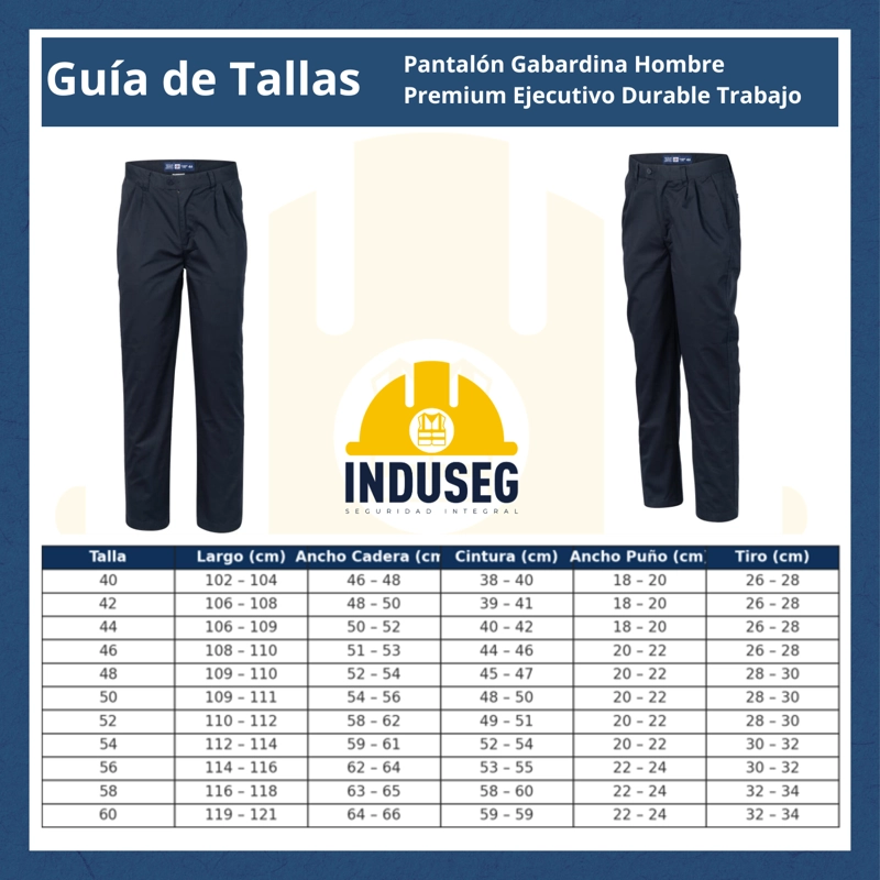 Pantalón Trabajo Ejecutivo Hombre Gabardina Premium - 6