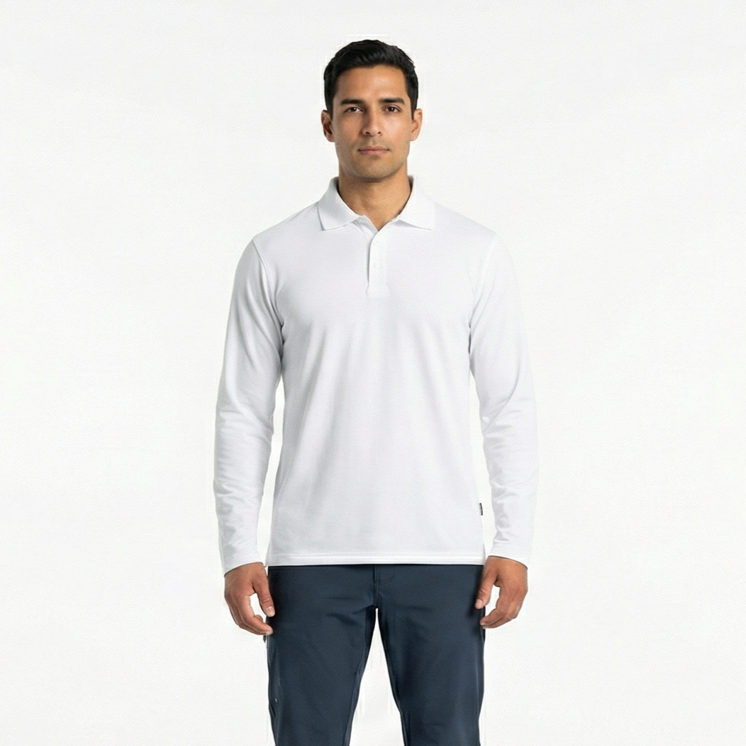 Polera Polo Dryfresh Hombre Manga Larga Secado Rápido - 1