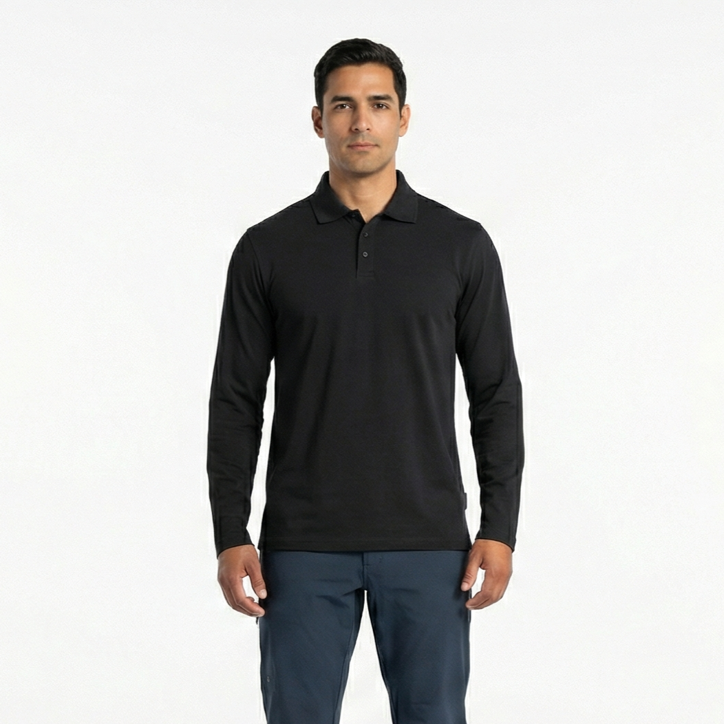Polera Polo Dryfresh Hombre Manga Larga Secado Rápido - 1