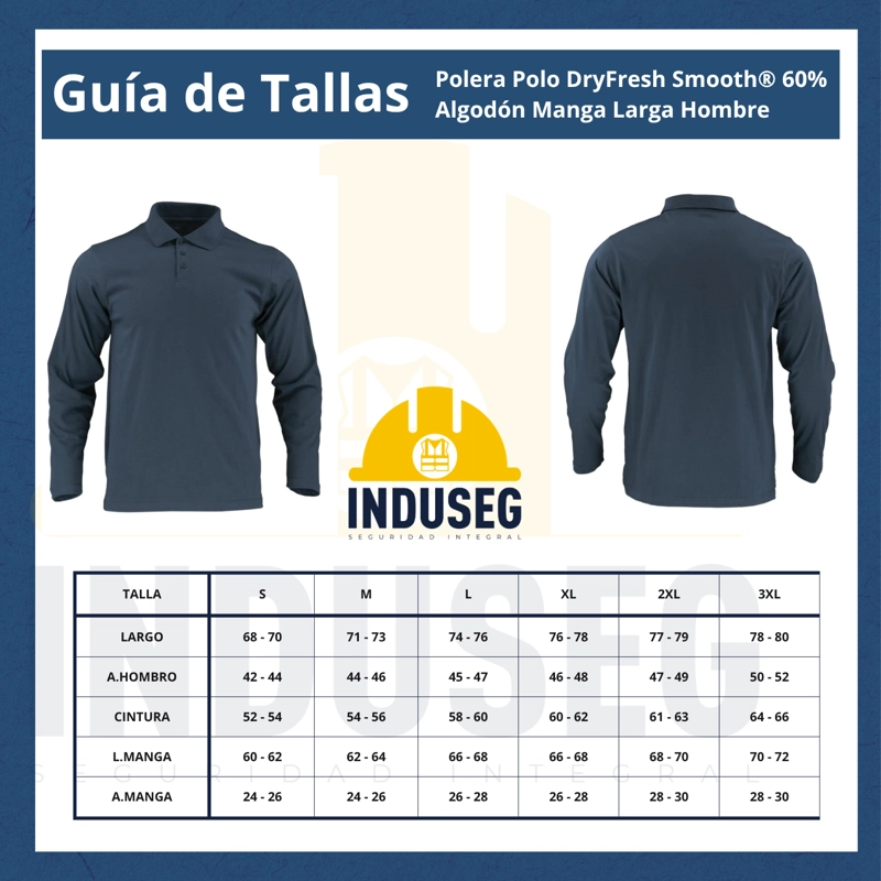 Polera Polo Dryfresh Hombre Manga Larga Secado Rápido - 6