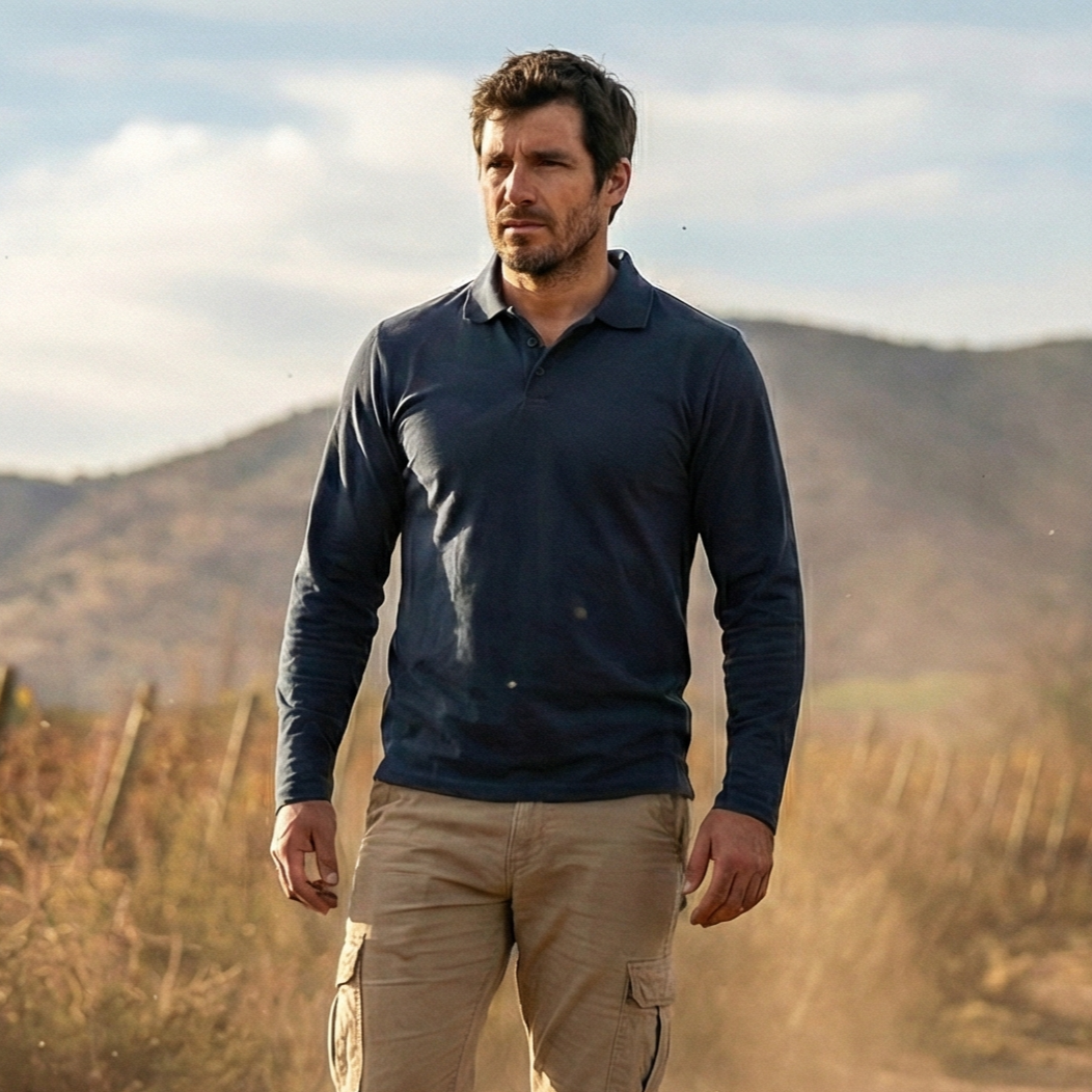 Polera Polo Dryfresh Hombre Manga Larga Secado Rápido - 8
