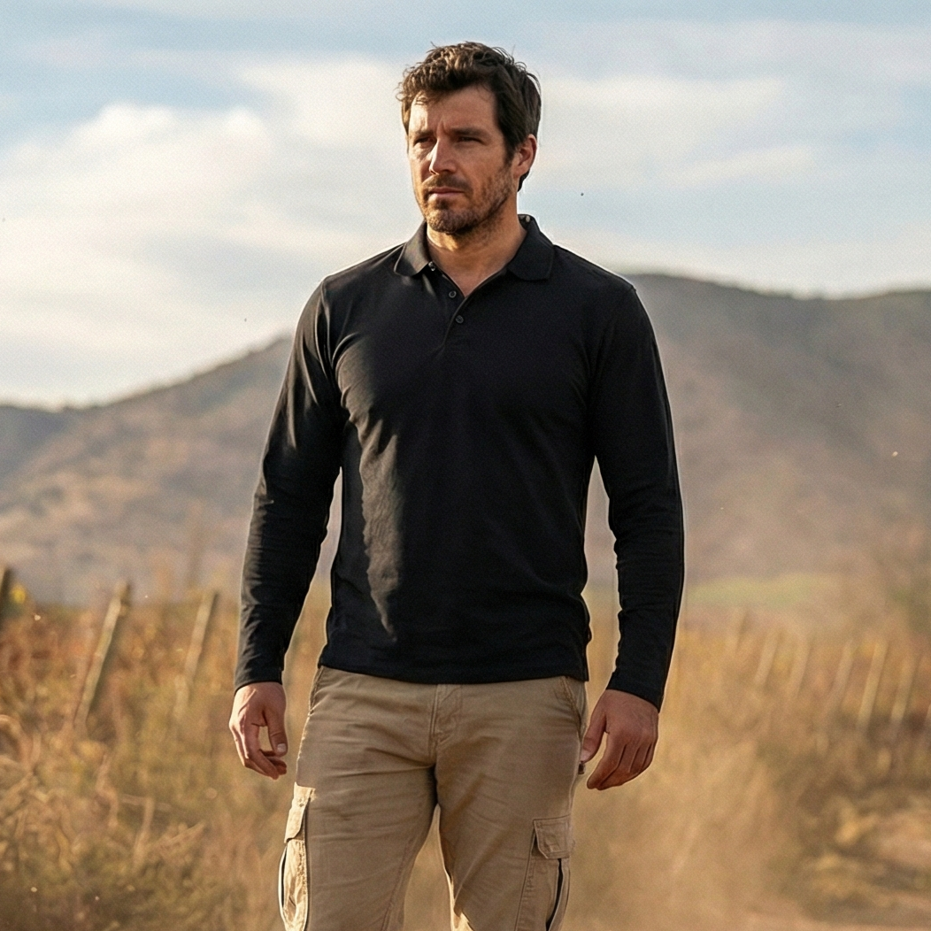 Polera Polo Dryfresh Hombre Manga Larga Secado Rápido - 8