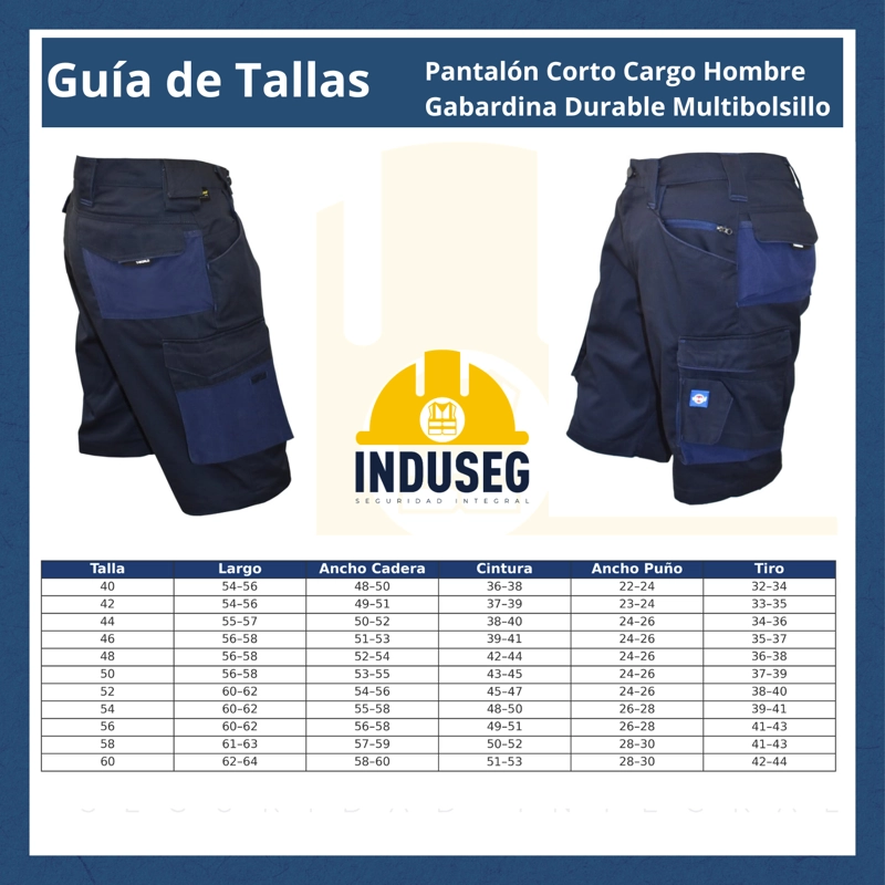Pantalón Corto Cargo Hombre Gabardina Durable Multibolsillo - 5