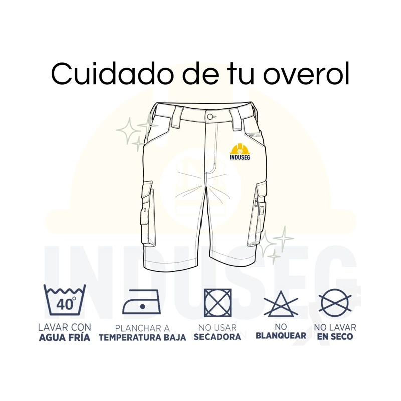 Pantalón Corto Cargo Hombre Gabardina Durable Multibolsillo - 6