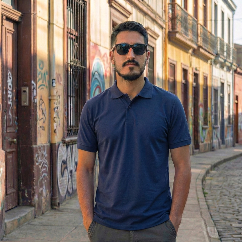 Polera Piqué Hombre Premium Manga Corta Dry Fresh - 1