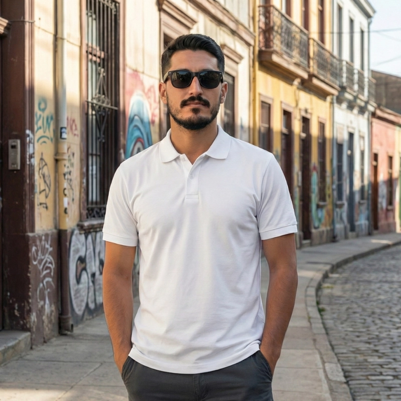 Polera Piqué Hombre Premium Manga Corta Dry Fresh - 1