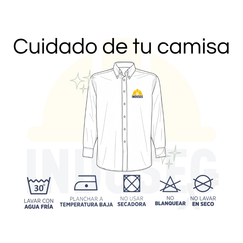 Camisa Oxford Hombre Manga Larga Clásica Trabajo Formal - 5