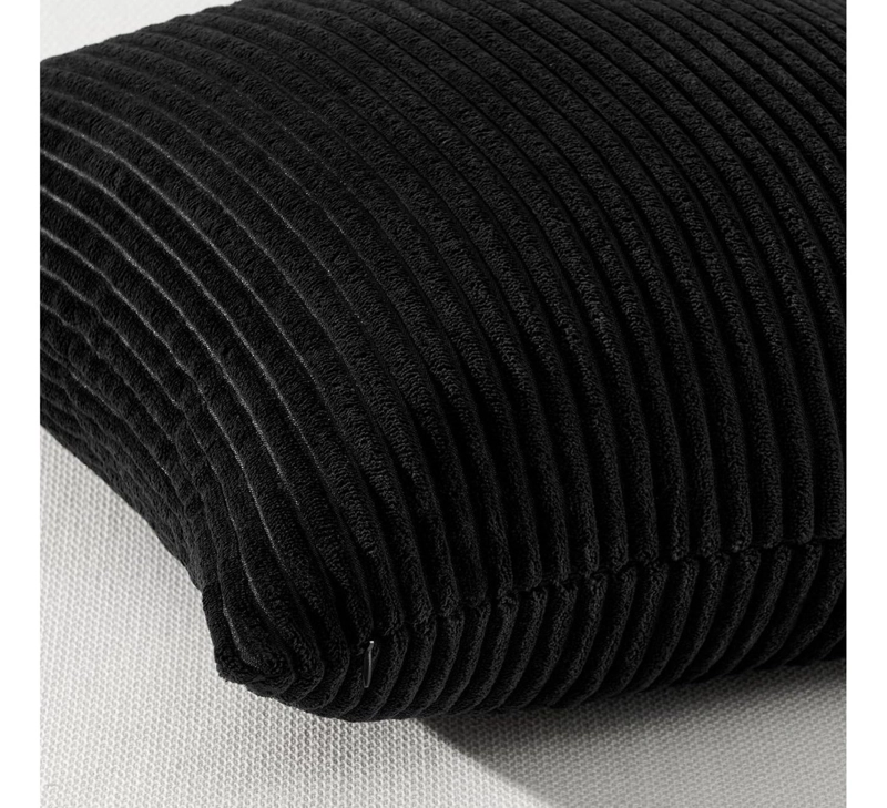 SET DE 2 FUNDAS DE COJINES CAMA SILLON SUAVE NEGRA 45 X 45 CASA NEROLA - 5