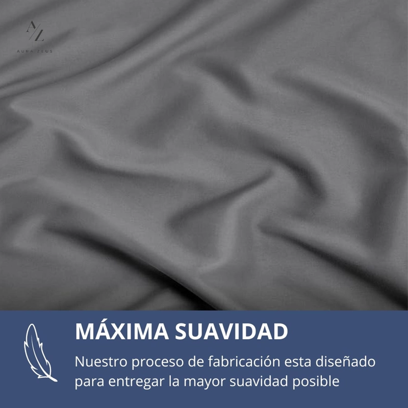 SABANAS BAJERA AJUSTABLE 1800 HILOS MICROFIBRA HOGAR ROPA CAMA ELASTICADA AZ TAMAÑO 2 PLAZAS - 3