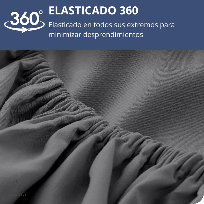 SABANAS BAJERA AJUSTABLE 1800 HILOS MICROFIBRA HOGAR ROPA CAMA ELASTICADA AZ TAMAÑO 2 PLAZAS - 4