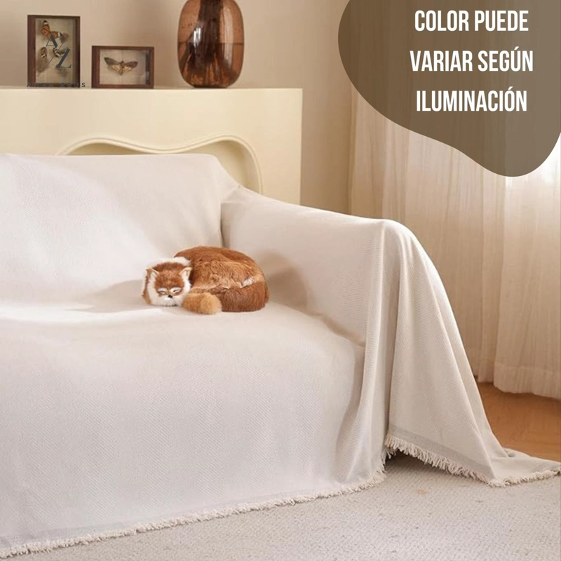 FUNDAS DE SILLON A MEDIDA AJUSTABLE CUBRE SOFA CUERPOS AZ GR TAMAÑO 180X260 CM (2 CUERPOS) - 6