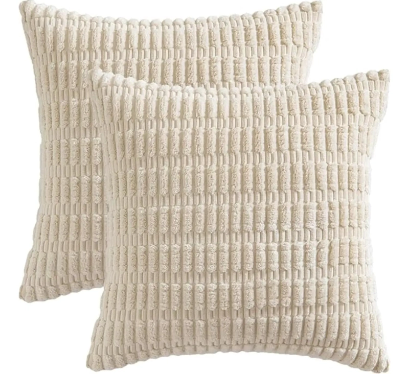 FUNDAS DE COJINES PACK X2 BOHO TEXTURA SUAVE 45 X 45 PREMIUM - 1