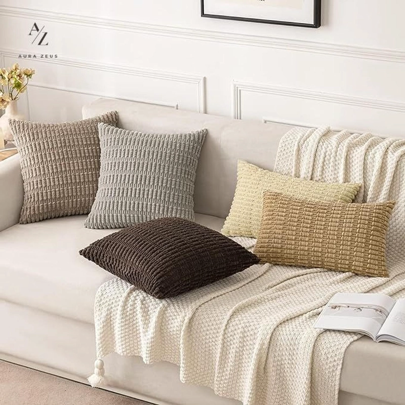 FUNDAS DE COJINES PACK X2 BOHO TEXTURA SUAVE 45 X 45 PREMIUM - 7