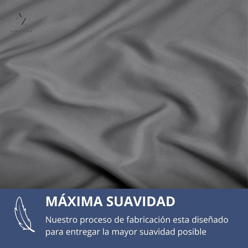SABANAS BAJERA AJUSTABLE 1800 HILOS MICROFIBRA HOGAR ROPA CAMA ELASTICADA TAMANO KING GRIS - 3
