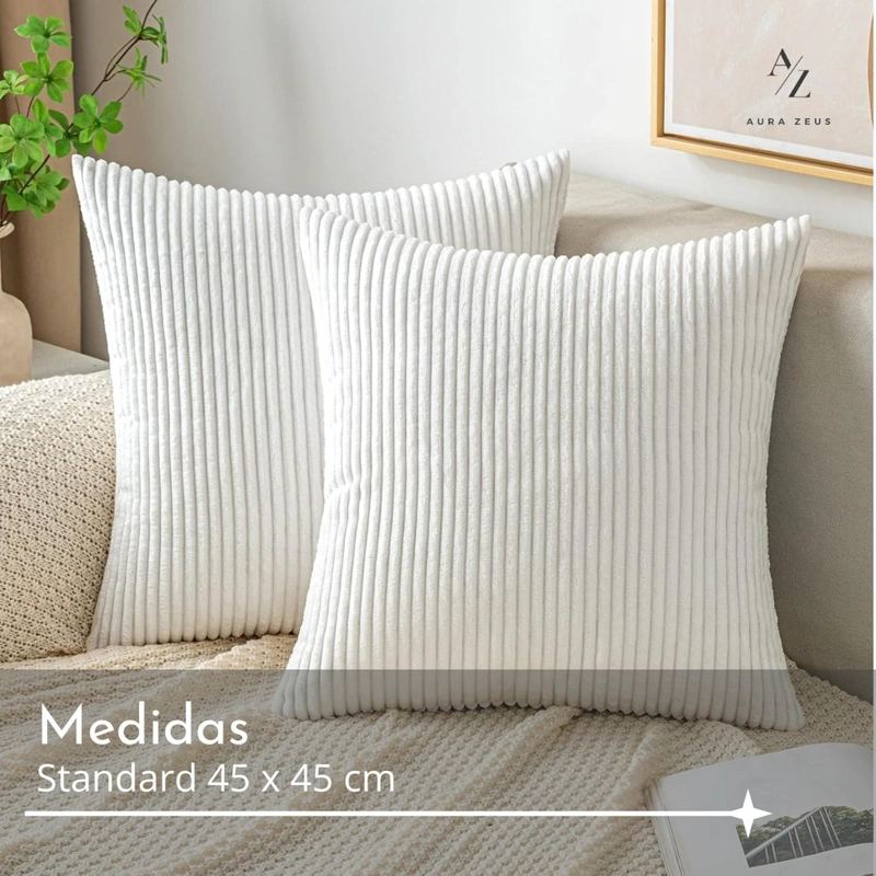SET DE 2 FUNDAS DE COJIN SILLON TERRAZA SUAVE 45 X 45 CM AZ - 2