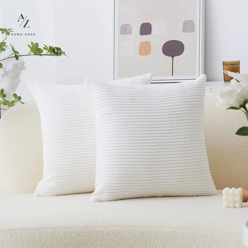 SET DE 2 FUNDAS DE COJIN SILLON TERRAZA SUAVE 45 X 45 CM AZ - 6