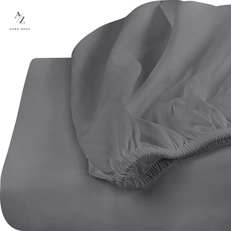 SABANAS BAJERA AJUSTABLE 1800 HILOS MICROFIBRA HOGAR ROPA CAMA ELASTICADA TAMANO 1.5 PLAZAS GRIS - 9