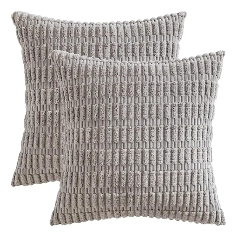 FUNDAS DE COJINES PACK X2 BOHO TEXTURA SUAVE 45 X 45 PREMIUM - 1