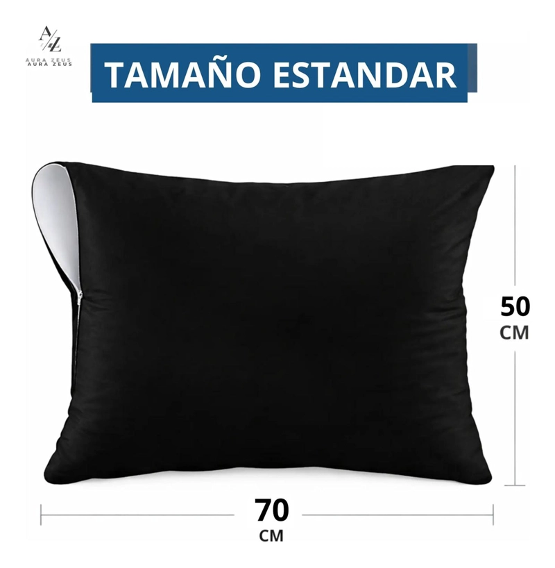 SET DE 2 FUNDAS PARA ALMOHADAS IMPERMEABLES 50X70-90 CM CIERRE BLANCO - 2