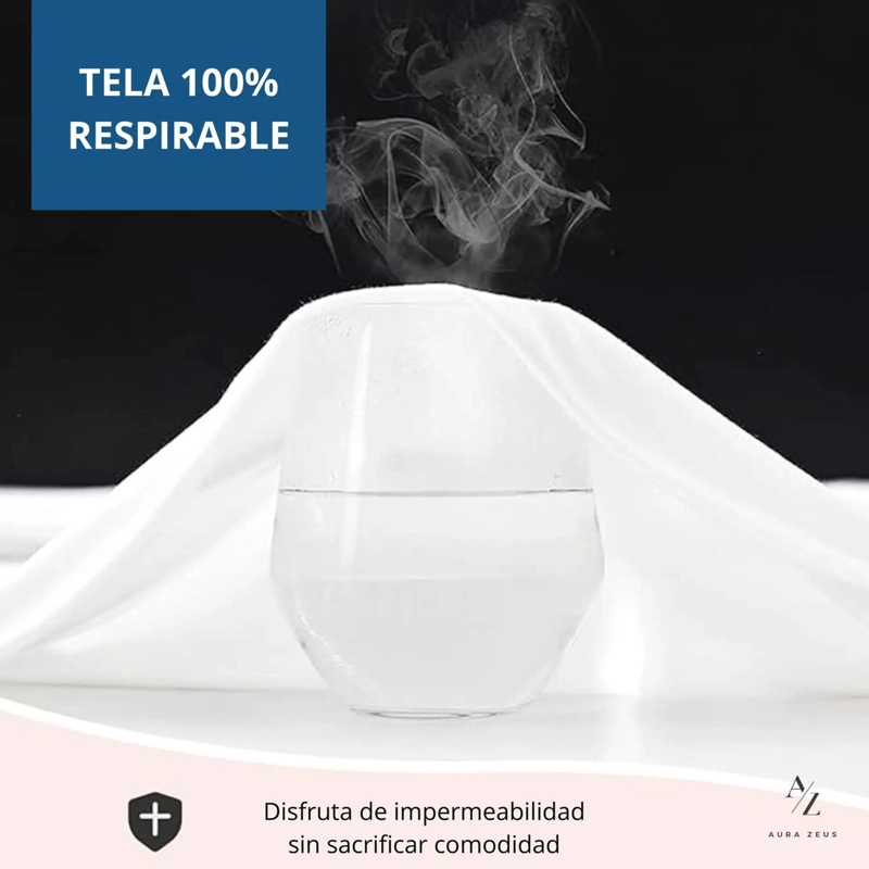 SET DE 2 FUNDAS PARA ALMOHADAS IMPERMEABLES 50X70-90 CM CIERRE BLANCO - 5