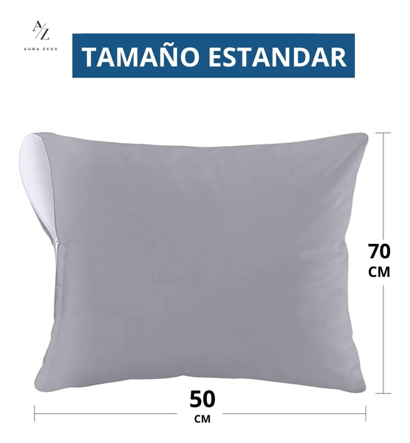 SET DE 2 FUNDAS PARA ALMOHADAS IMPERMEABLES 50X70-90 CM CIERRE - 2