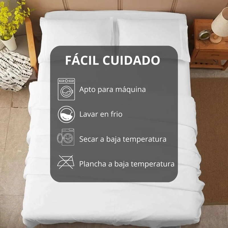 JUEGO DE SABANAS 1800 HILOS MICROFIBRA CEPILLADA PLAZAS AZ TAMAÑO 1.5 PLAZAS - 7