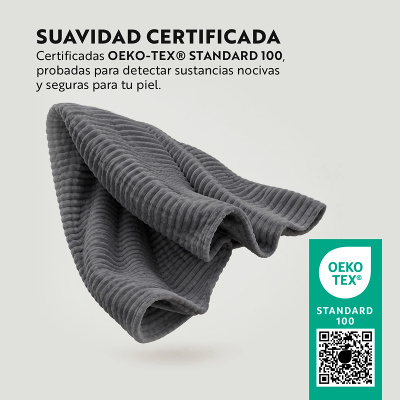 FRAZADA MANTA PIECERA TERMICA SHERPA GRIS KING CASA NEROLA - 4