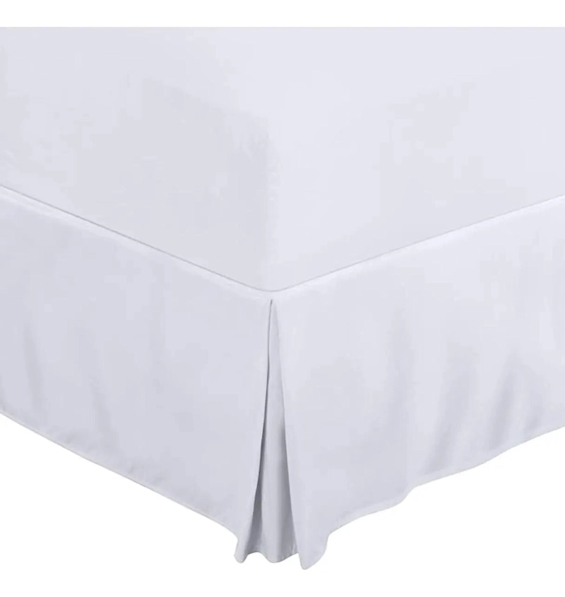 FALDON CAMA LISO BLANCO NEGRO DORMITORIO PLAZAS ELASTICADOS TAMANO 1.5 PLAZAS - 7