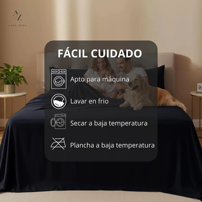 JUEGO DE SABANAS 1800 HILOS MICROFIBRA CEPILLADA PLAZAS TAMANO 1.5 PLAZAS NEGRO - 7